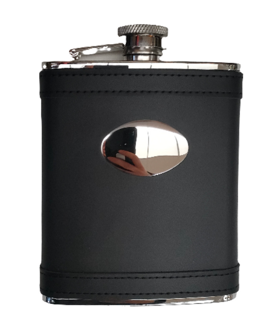 Hip Flask 6oz funnel Black