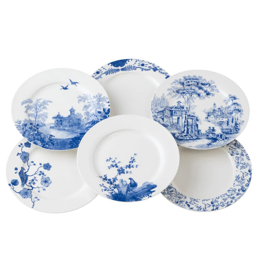 Archive Blue Tea Plates Set of 6