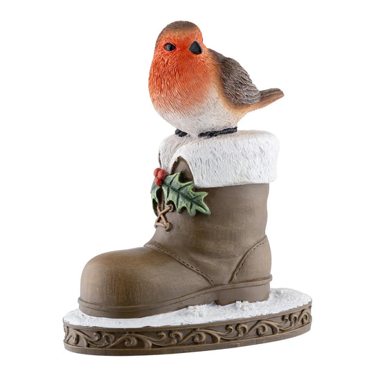 Robin & BootFigurine Ornament- Resin