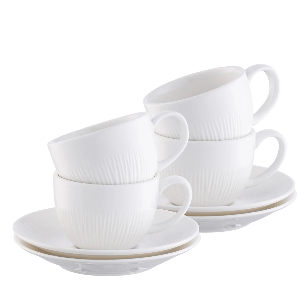 ERNE ESPRESSO CUPS AND SAUCERS set of 4