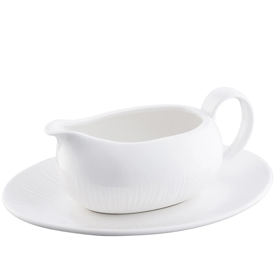 ERNE SAUCE BOAT & TRAY