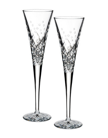 Waterford Crystal Celebrations Happy Flute Champagne set of two