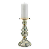 Sterling Check Large Pillar candlestick