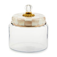 Mocha Check Kitchen Canister Medium