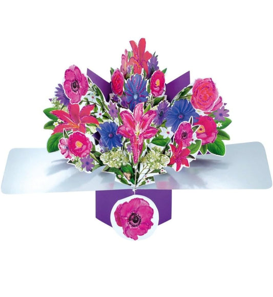 Bunch Flowers Pop-Up Greeting Card