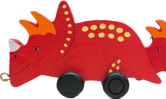 Train Letters Red Dinosaur