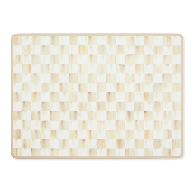 Mocha Check Cork Back Rectangular Placemat set of 4