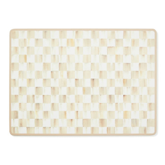 Mocha Check Cork Back Rectangular Placemat set of 4
