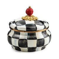 Courtly Check Squashed Pot