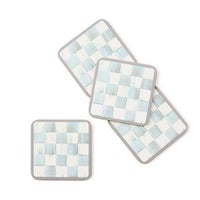 Sterling Check Cork Back Coasters Set of 4