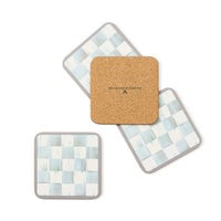 Sterling Check Cork Back Coasters Set of 4