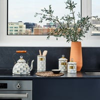Sterling Check Utensil Jar
