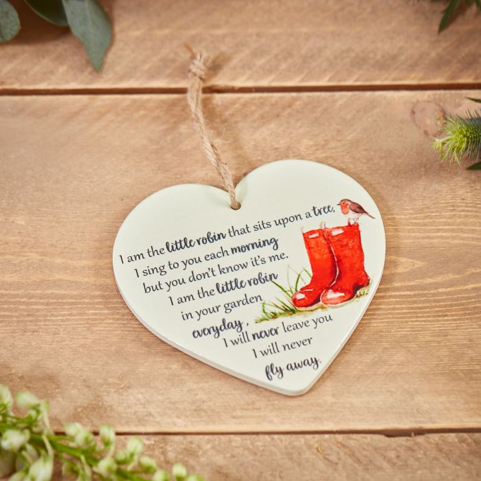ROBIN CERAMIC PLAQUE WELLIES