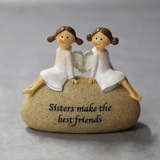 Angel Sisters make the best friends on stone 10x8.5cm