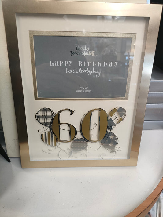 60th Birthday Frame 6 x 4" (15 x 10cm)