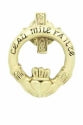 BRASS DOOR KNOCKER CLADDAGH Cead Míle Failte