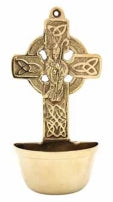Brass Water font Large St Patrick