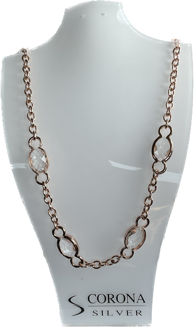 fashion necklace crystal rose