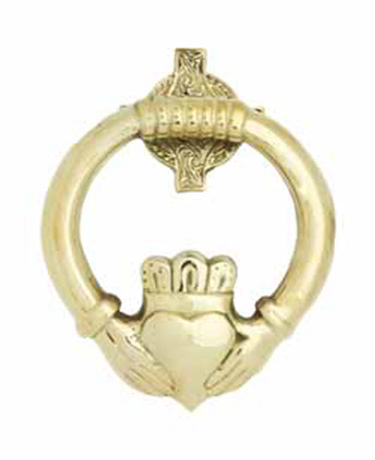 BRASS DOOR KNOCKER CLADDAGH SMALL