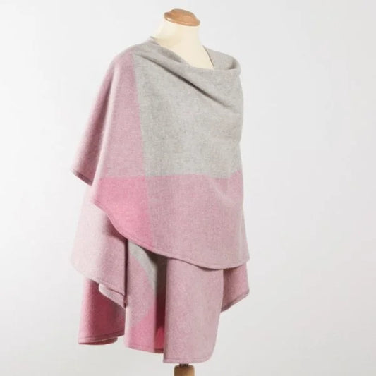 Sue Capes - No Fringes Grey Pink