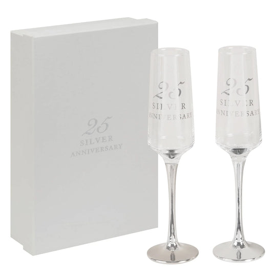 AMORE BY JULIANA® Straight Flute Set of 2 - 25th Anniversary