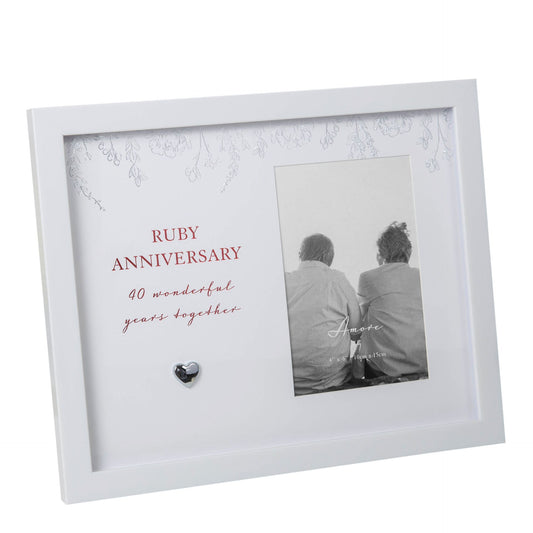 4" x 6" - AMORE BY JULIANA® Anniversary Photo Frame - 40