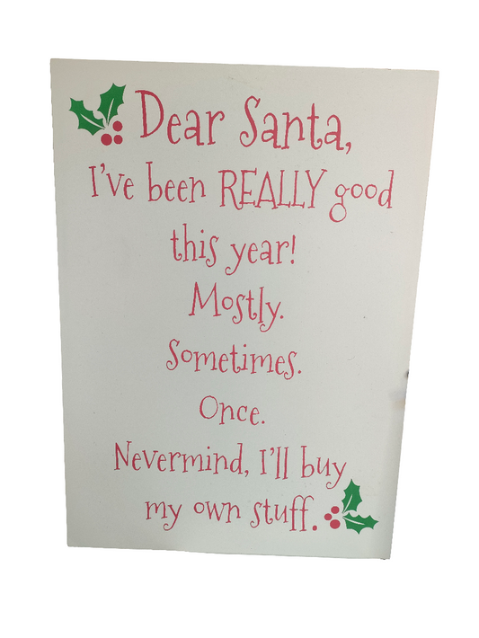 Dear Santa Plaque
