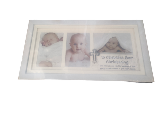 White Christening Frame