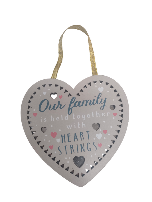 Our Family Heart Plaque