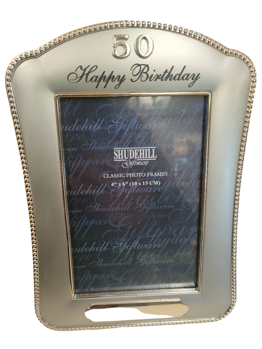 50th Birthday Frame 4 x 6" (10 x 15cm)