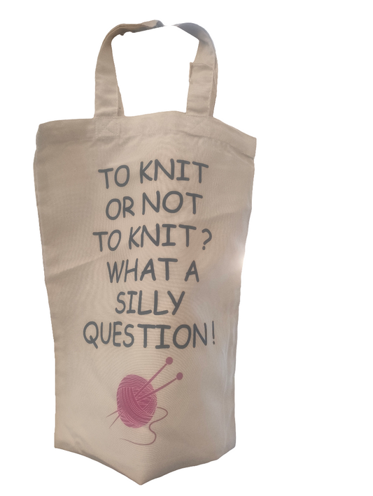 To Knit Or Not To Knit? What A Silly Question! bag