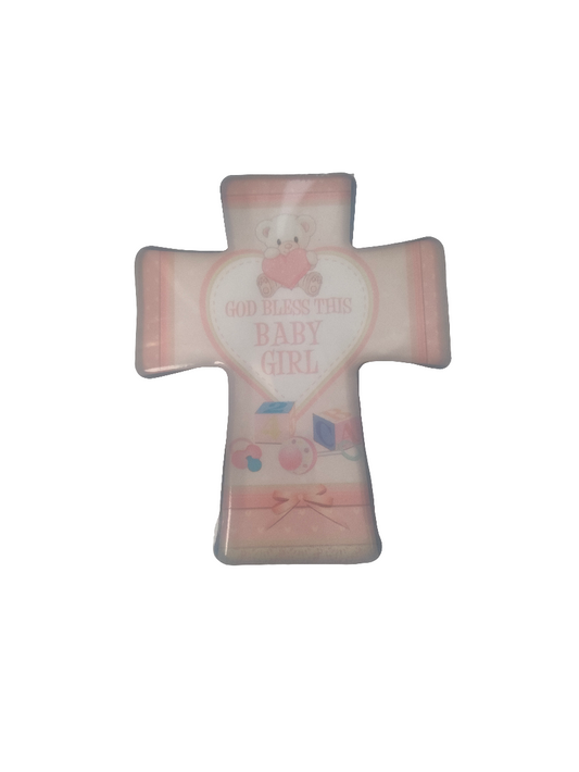 God Bless This Baby Girl Cross