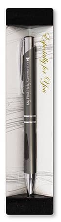 Communion Pen - Metal/Grey   (C35821) Engravable