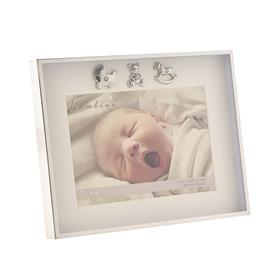 7" x 5" - Bambino Thin Silver Plated Photo Frame