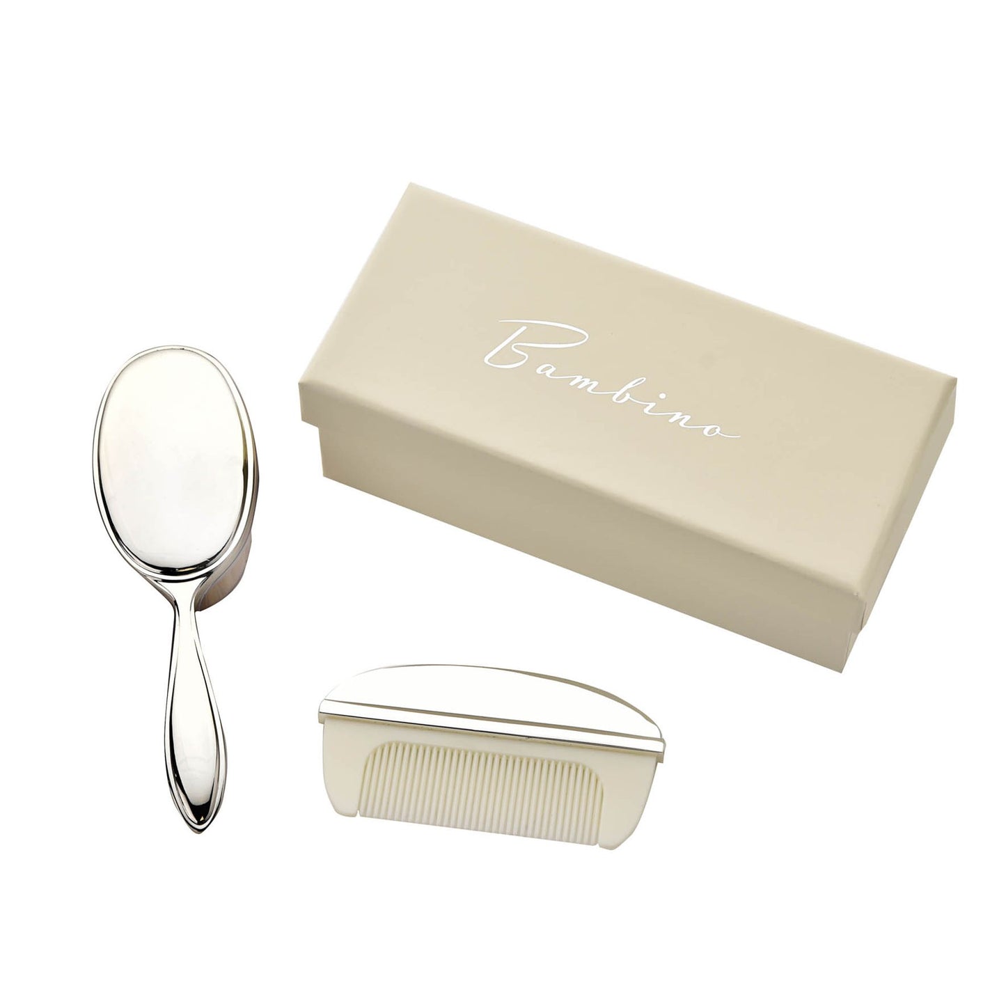 Bambino Baby Silver Plated Brush & Comb Set