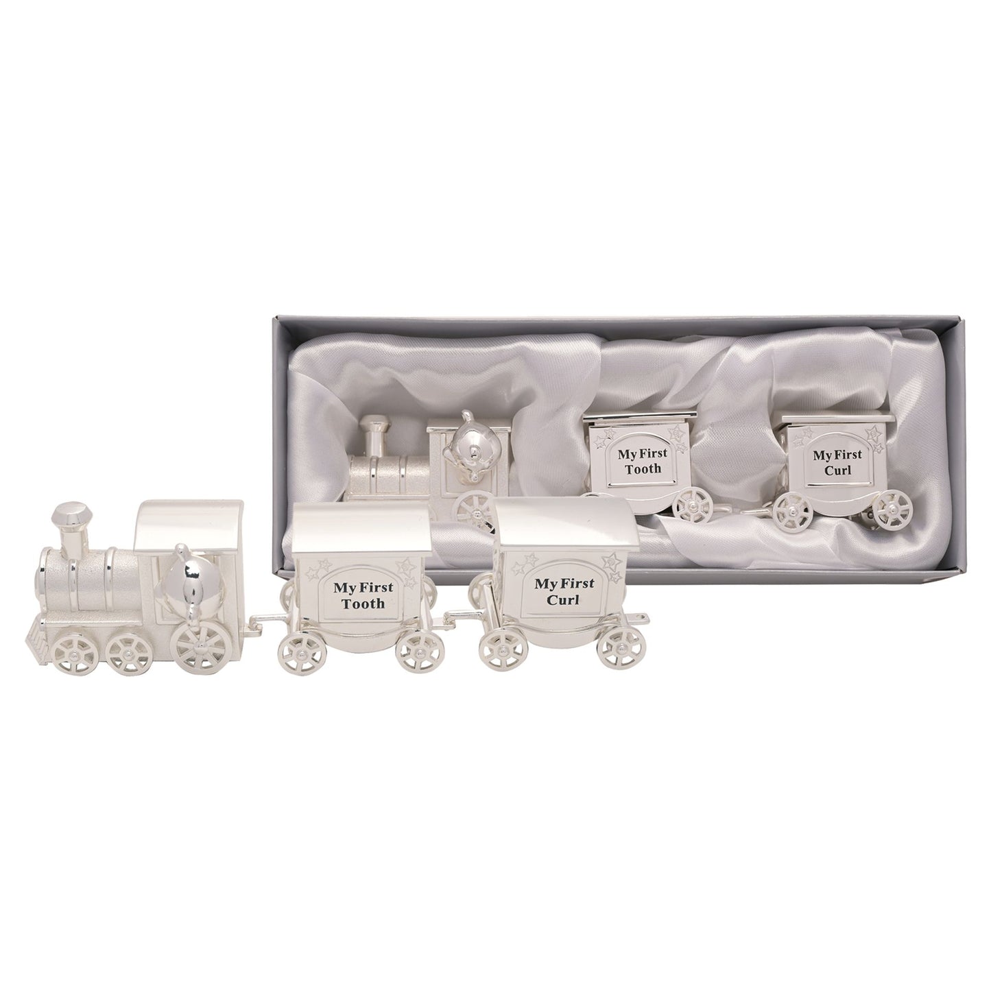 Celebrations Silverplated Train First Tooth & Curl Set