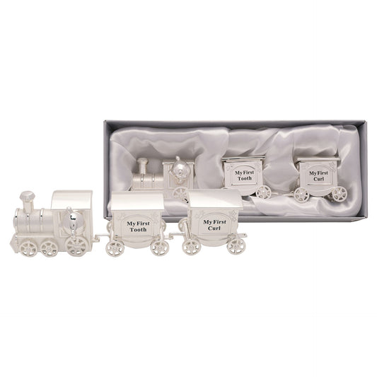 Celebrations Silverplated Train First Tooth & Curl Set