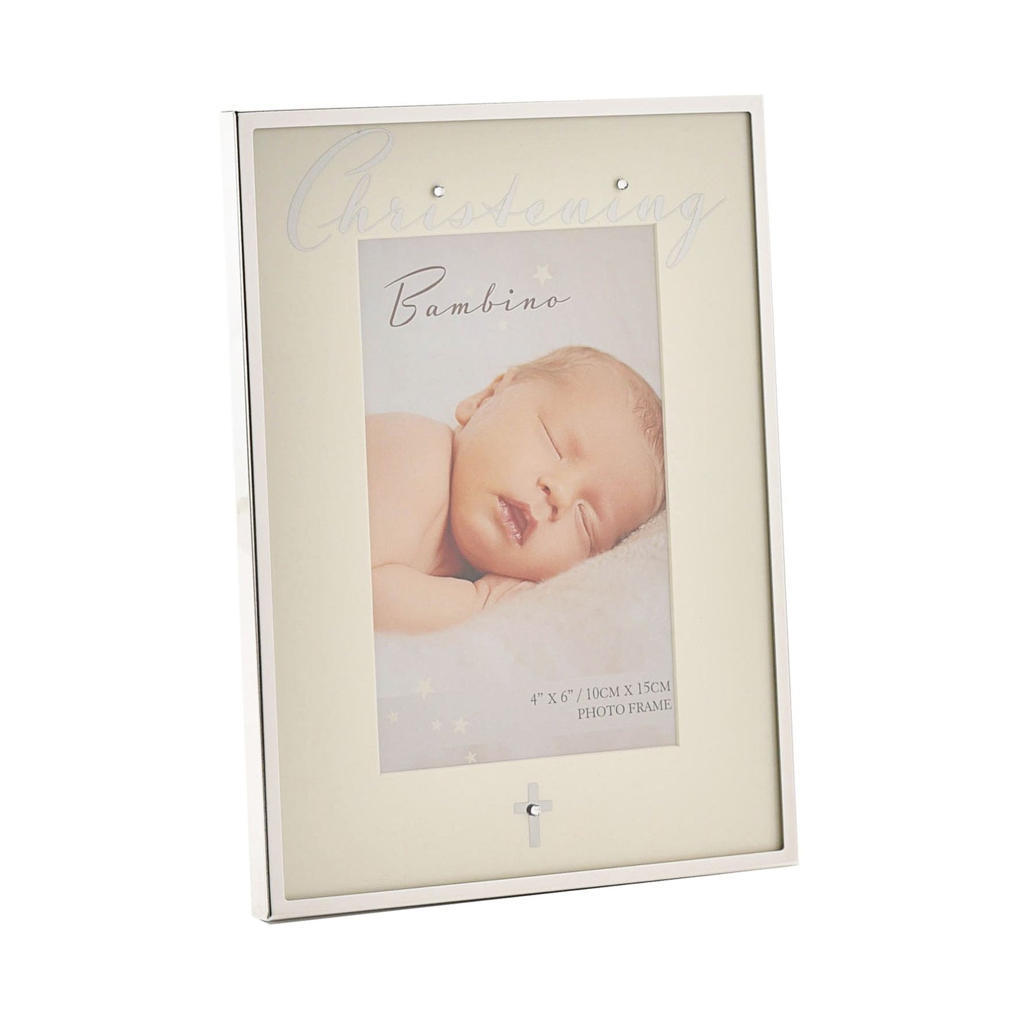 4" x 6" - Bambino Silver Plated Photo Frame -Christening