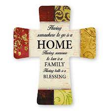 porcelain cross home family blessing Having Somewhere