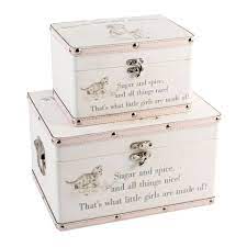 Petit Cheri Set of 2 Luggage Boxes - Little Girls