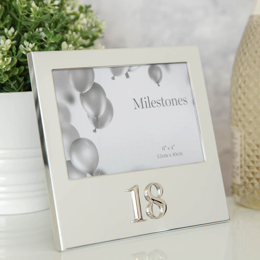 6" x 4" - Milestones 18th Birthday Frame with 3D Number
