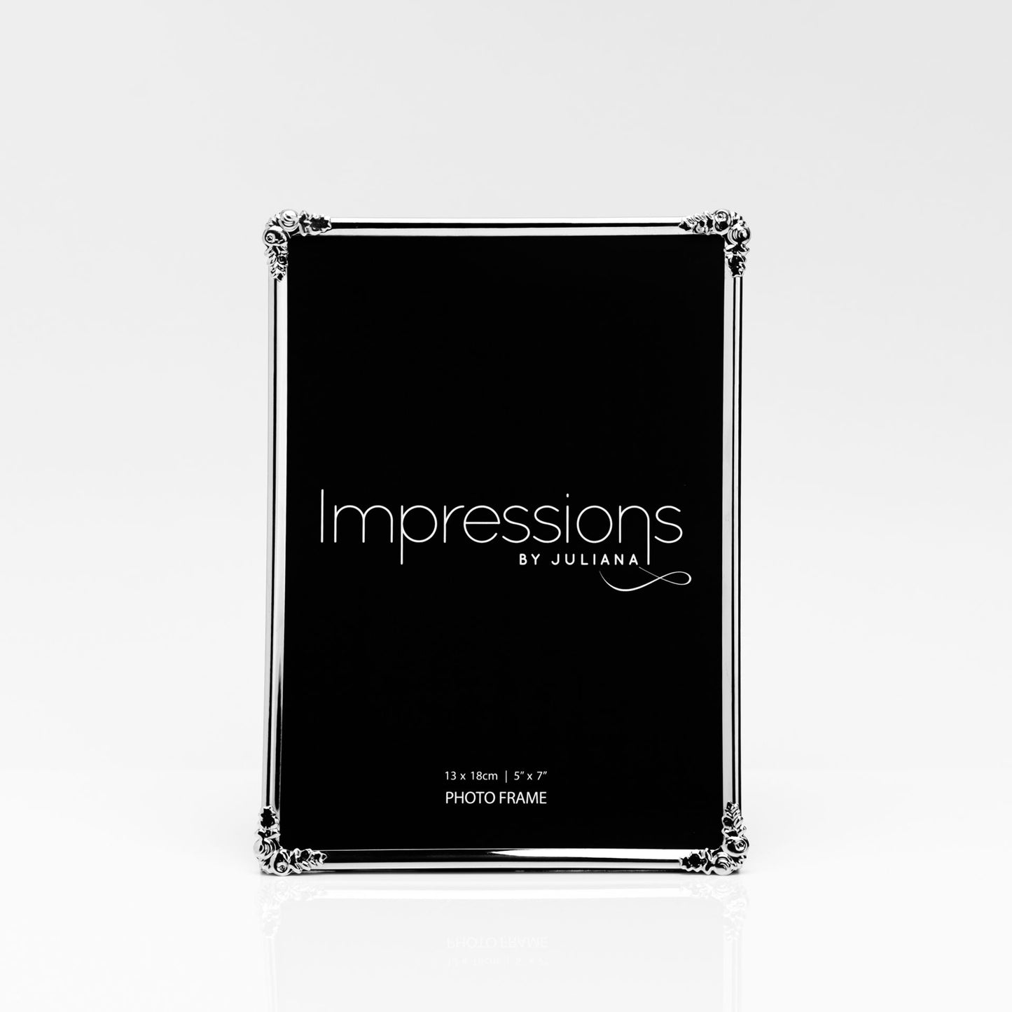 Silverplated Photo Frame with Decorative Corner 5" x 7"