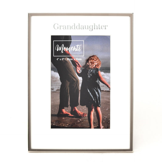 Silverplated with Mount Frame 4" x 6" Granddaughter