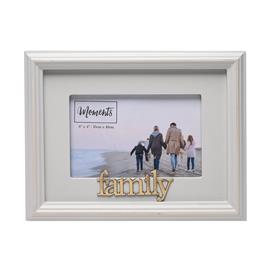 6" x 4" - Celebrations Grey Wooden Photo Frame -Family