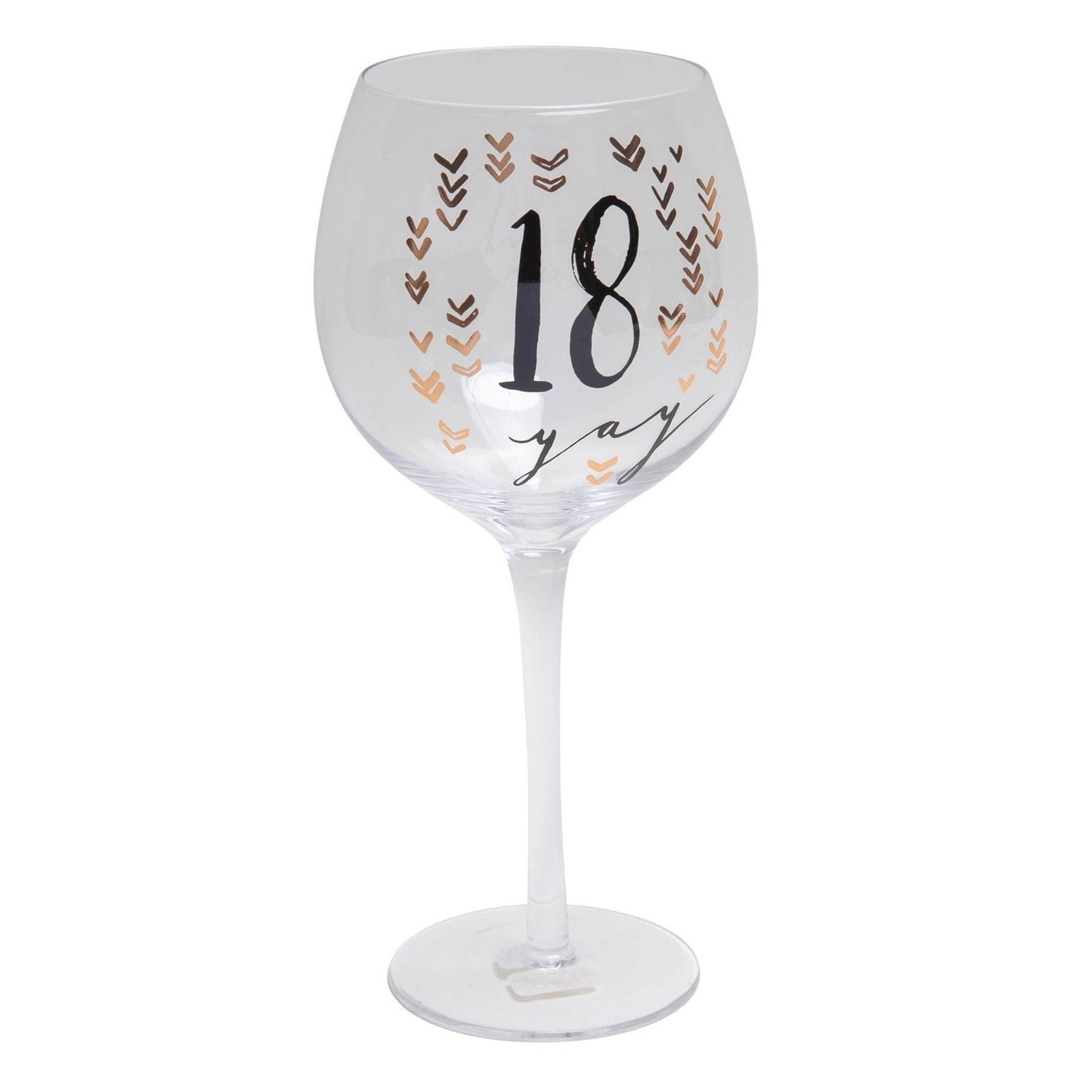 Luxe Birthday Gin Glass with Rose Gold Foil - 18