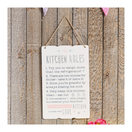 Love Life Rectangle Plaque-Kitchen Rules