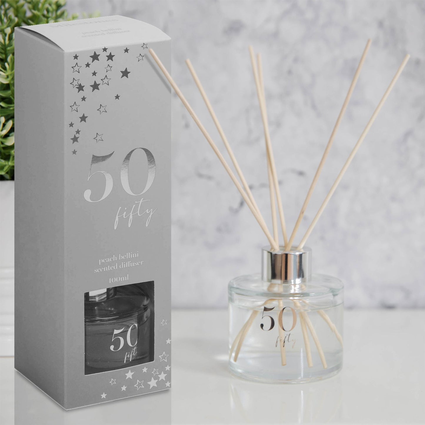 100ml Peach Bellini Scented Reed Diffuser - 50th