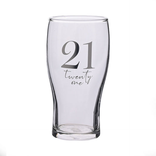 Milestones Beer Glass 21st Birthday