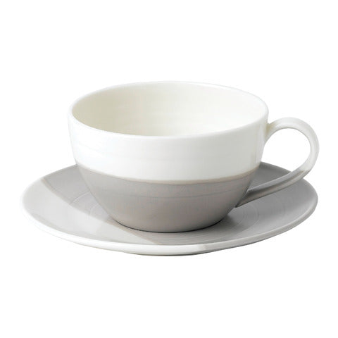 Latte & Saucer 425ml 14oz Grey