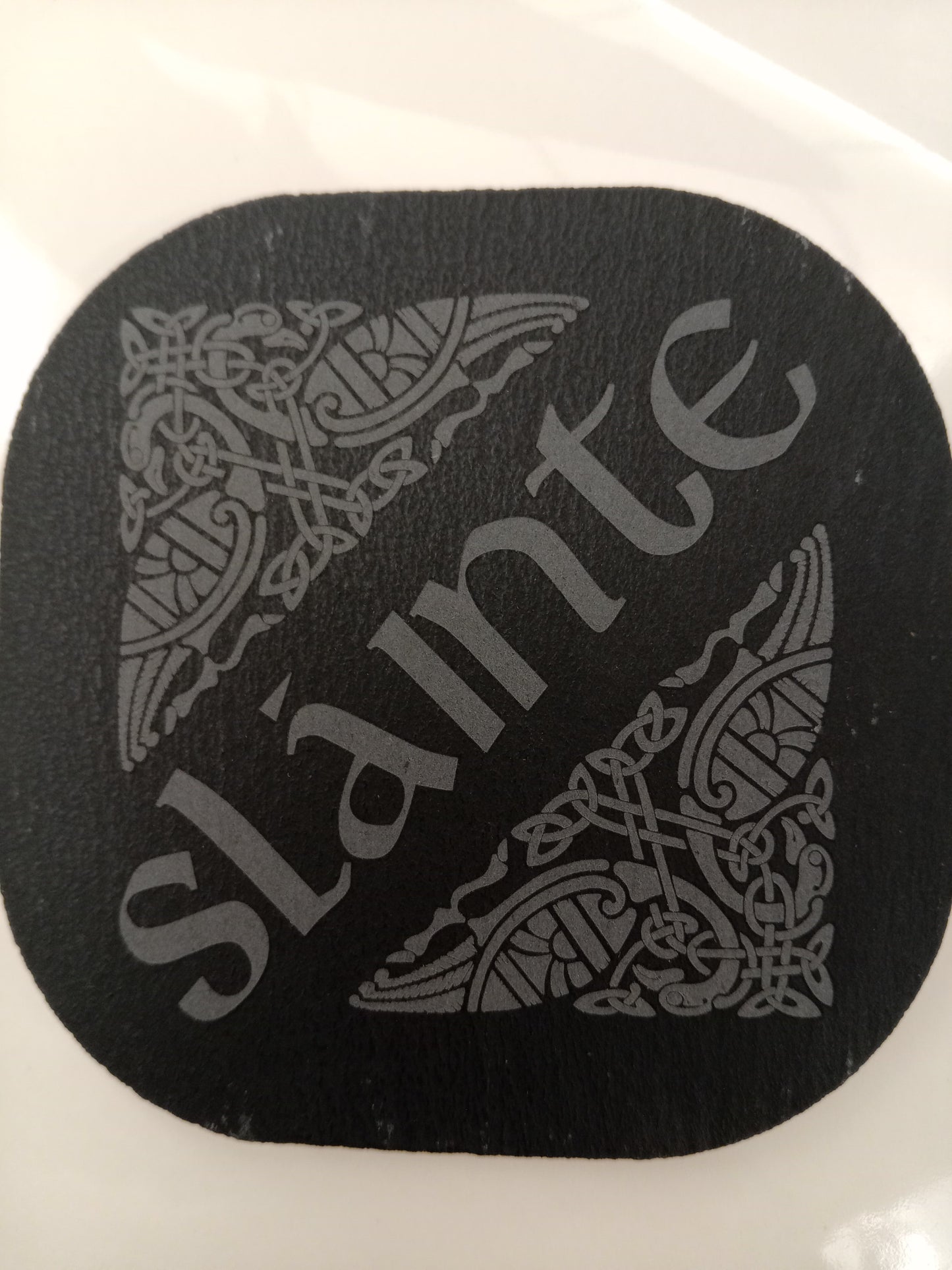 Natural Slate Coaster Slainte